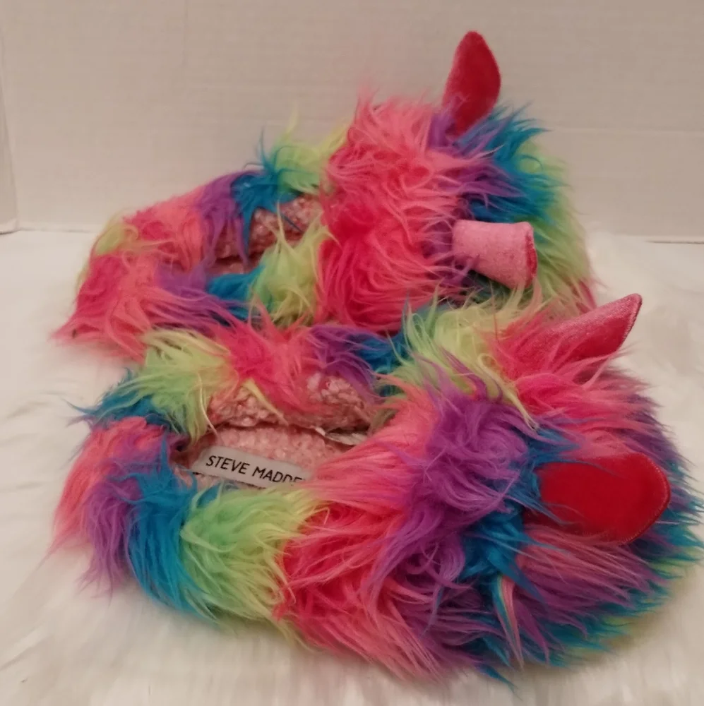 Girl's J Bunny Rainbow Slippers